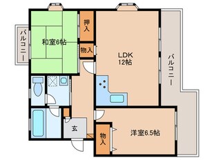 ラスディ守山の物件間取画像